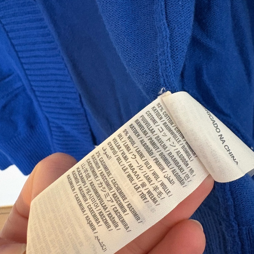 Y2K 00’s Abercrombie & Fitch Blue Open Front Cardigan | casual | cozy | a&f - Picture 6 of 6